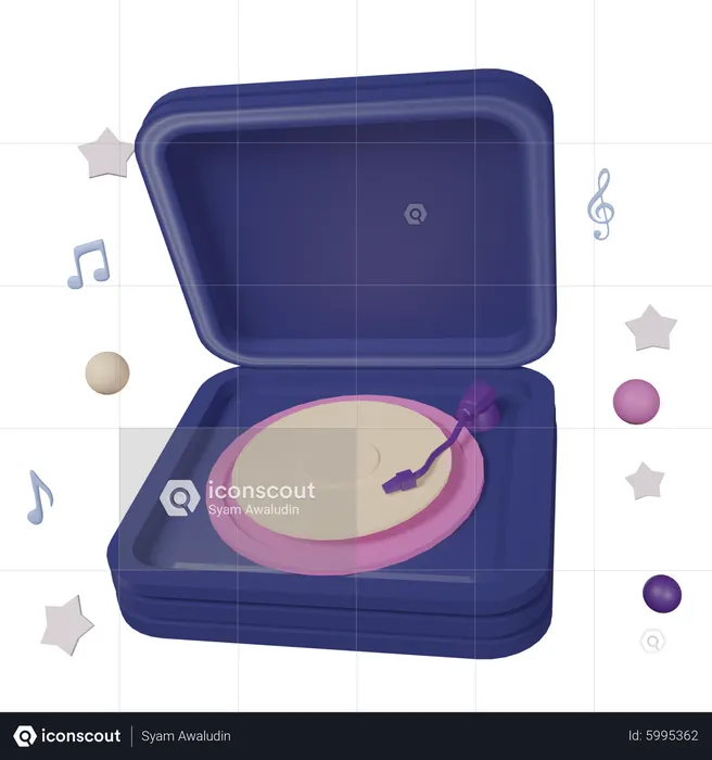 Record Player  3D Icon