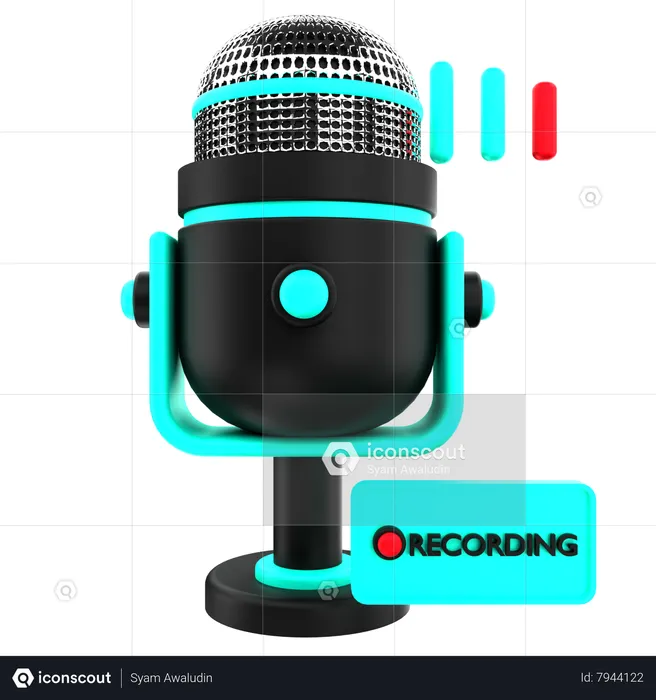 Recording  3D Icon