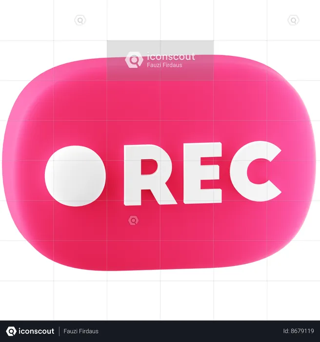 Recording Button  3D Icon