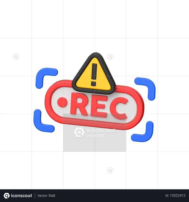 Recording Error  3D Icon