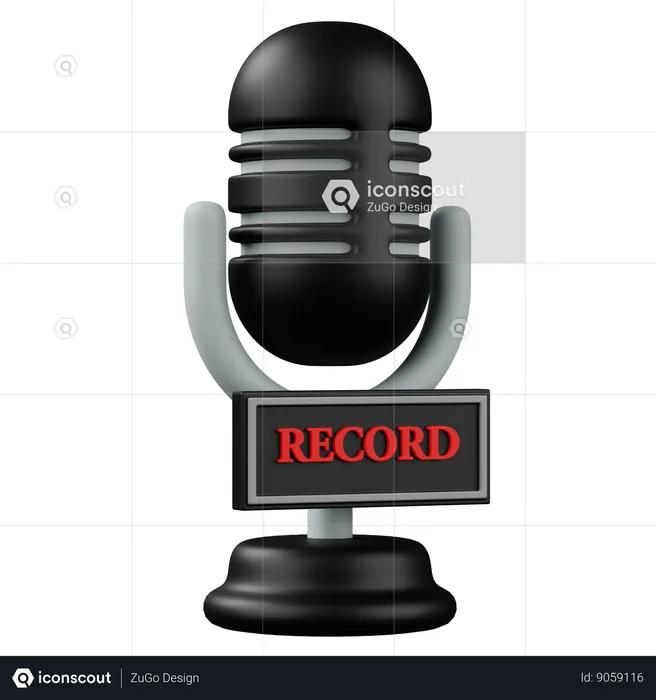 Recording Podcast  3D Icon