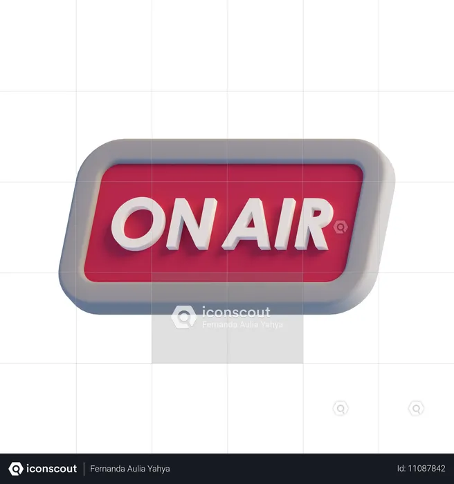 Recording Sign ON AIR  3D Icon