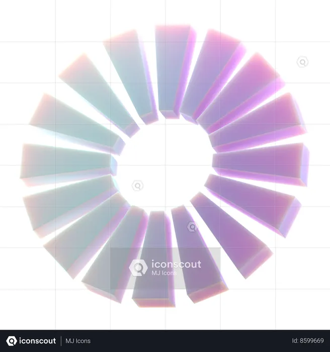Rectangle Array  3D Icon