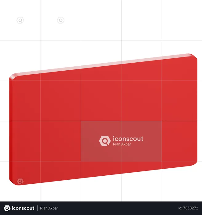 Rectangle Shape  3D Icon