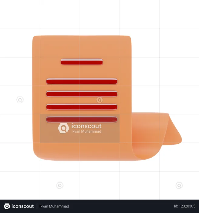 Reçu  3D Icon