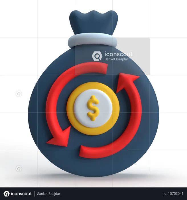 Recuperação financeira  3D Icon