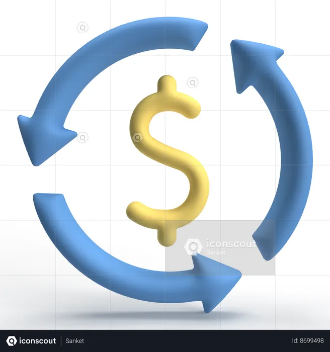 Recurring payment  3D Icon