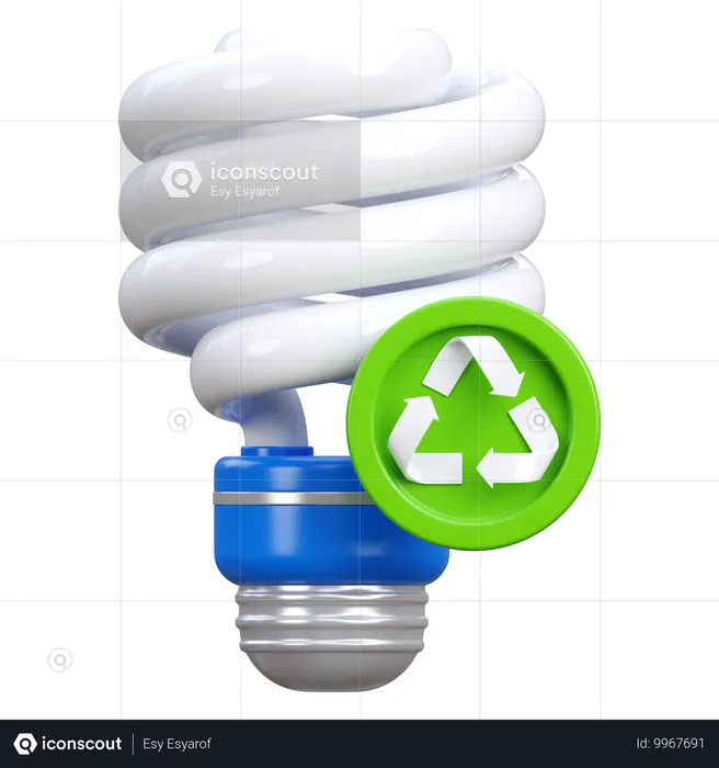 Recyclage des ampoules  3D Icon