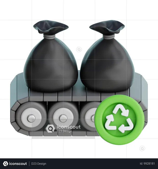 Recyclage des déchets  3D Icon