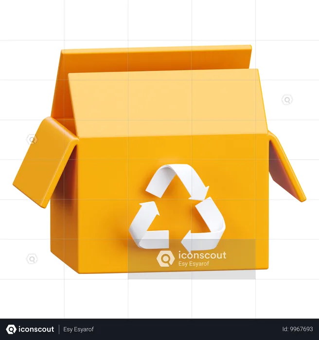 Recyclage du carton  3D Icon