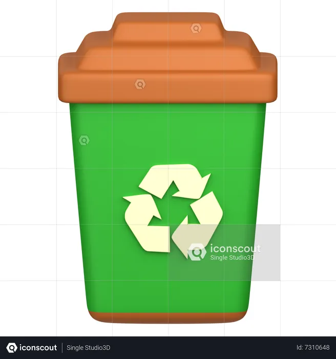 Recycle Bin  3D Icon