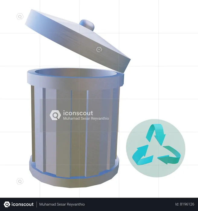 Recycle Bin  3D Icon