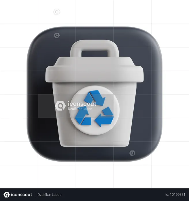 Recycle Bin  3D Icon