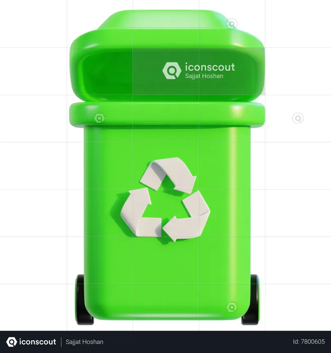 Recycle Bin  3D Icon