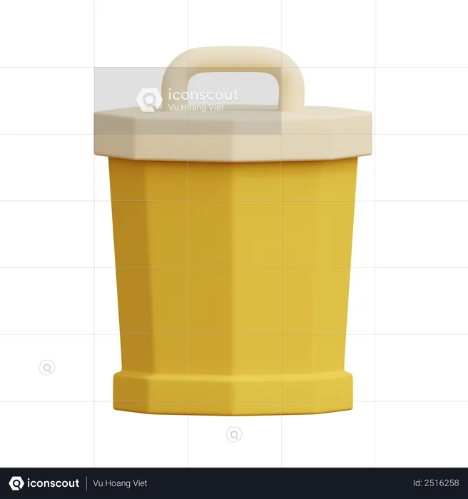 Recycle bin  3D Illustration