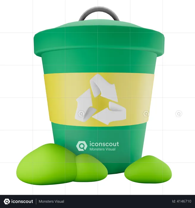 Recycle Bin  3D Illustration