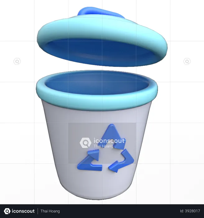 Recycle Bin  3D Illustration