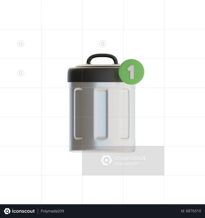 Recycle Bin Notification  3D Icon