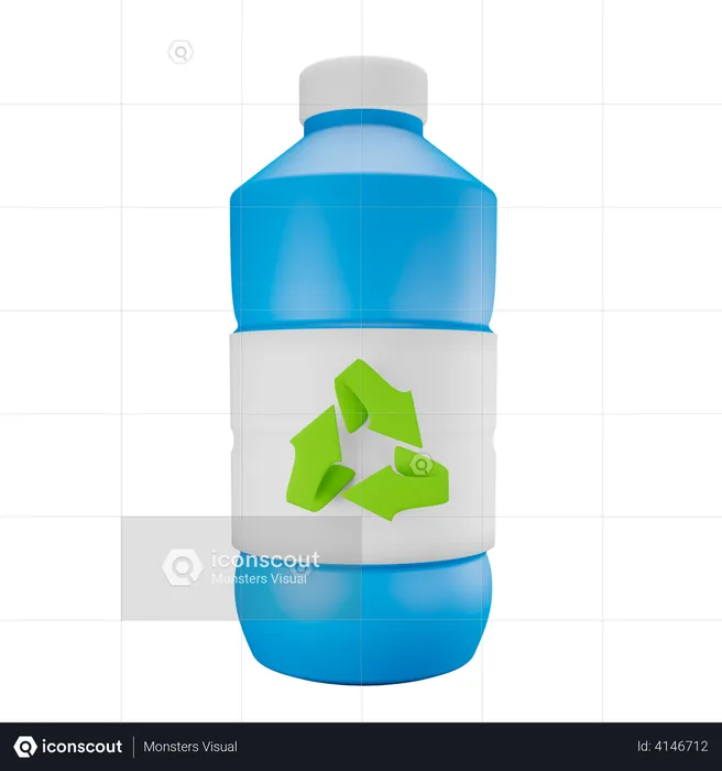 Recycle Bottle  3D Illustration