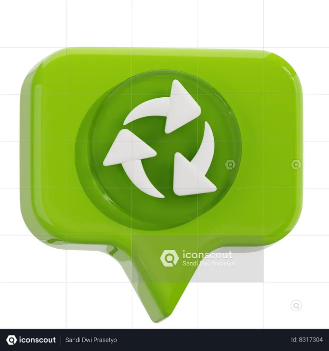 Recycle Chat  3D Icon