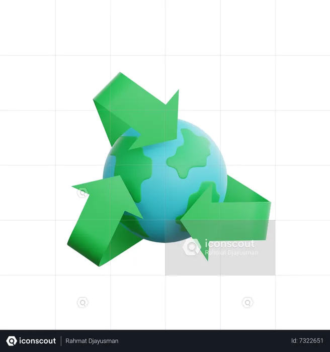 Recycle Earth  3D Icon