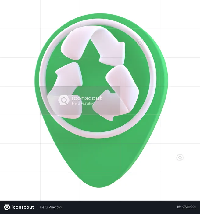 Recycle Location  3D Icon