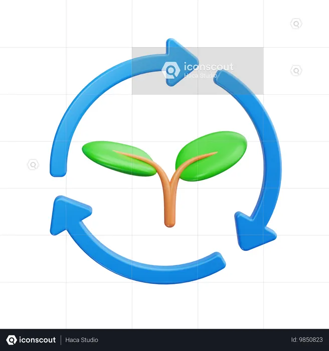 Recycle plants  3D Icon