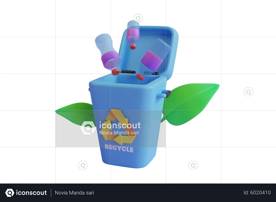 Recycle Plastic Bottles  3D Icon