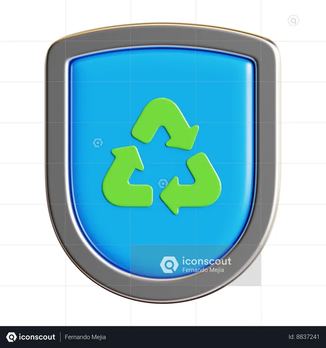 Recycle Shield  3D Icon
