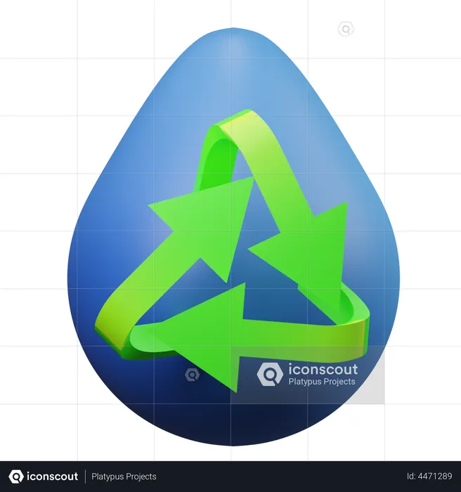 Recycle Water  3D Illustration