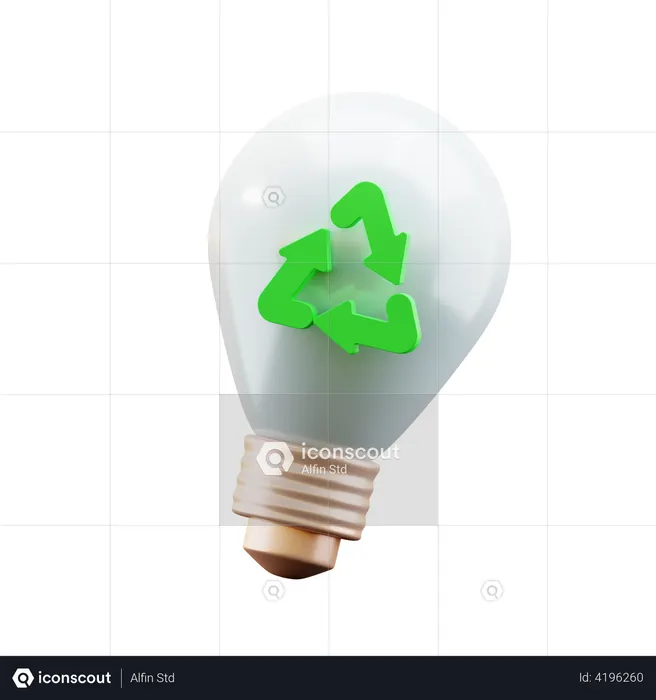 Recycled energy  3D Illustration