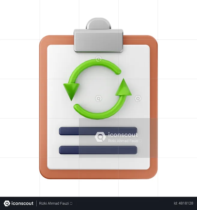 Recycling-Bericht  3D Icon