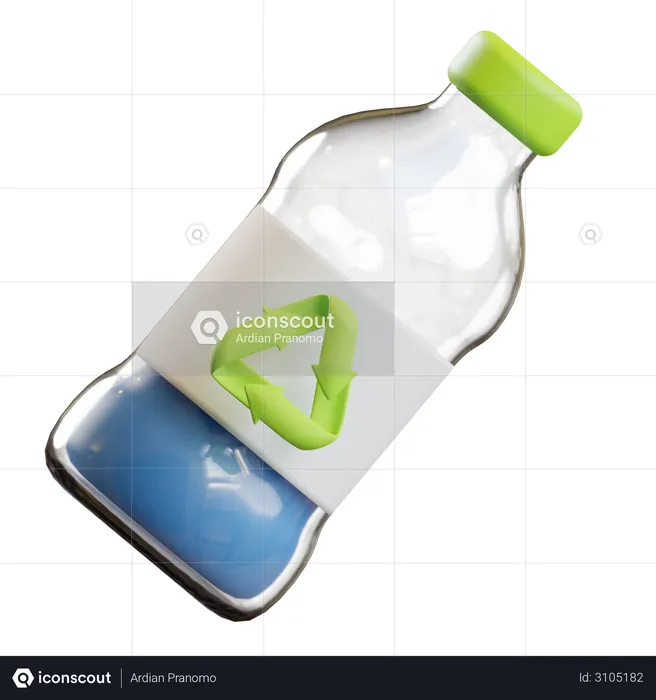 Recycling-Flasche  3D Illustration