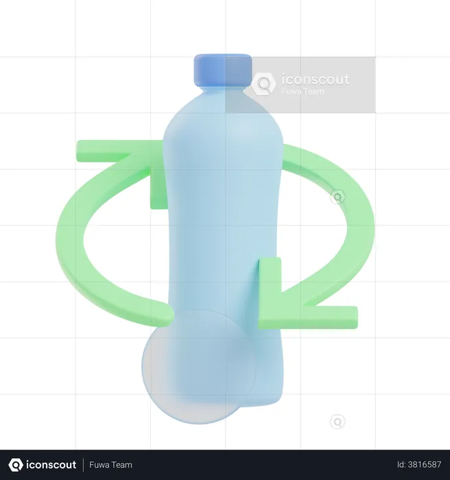 Recycling-Flasche  3D Illustration