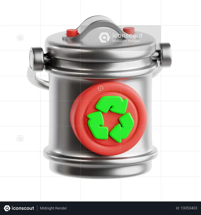 Recycling-Mülleimer  3D Icon