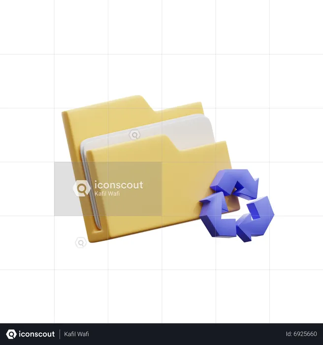 Recycling-Ordner  3D Icon