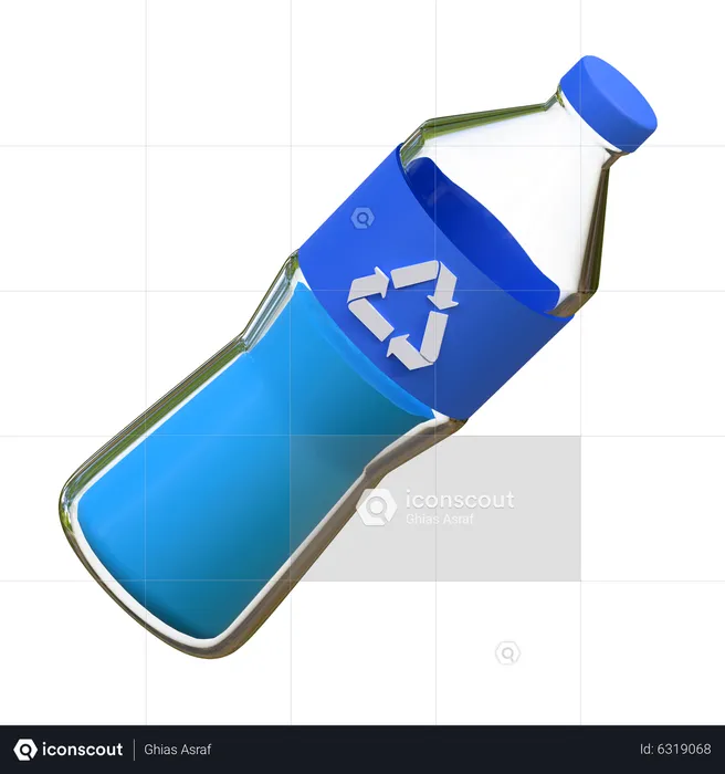 Plastikflasche recyceln  3D Icon
