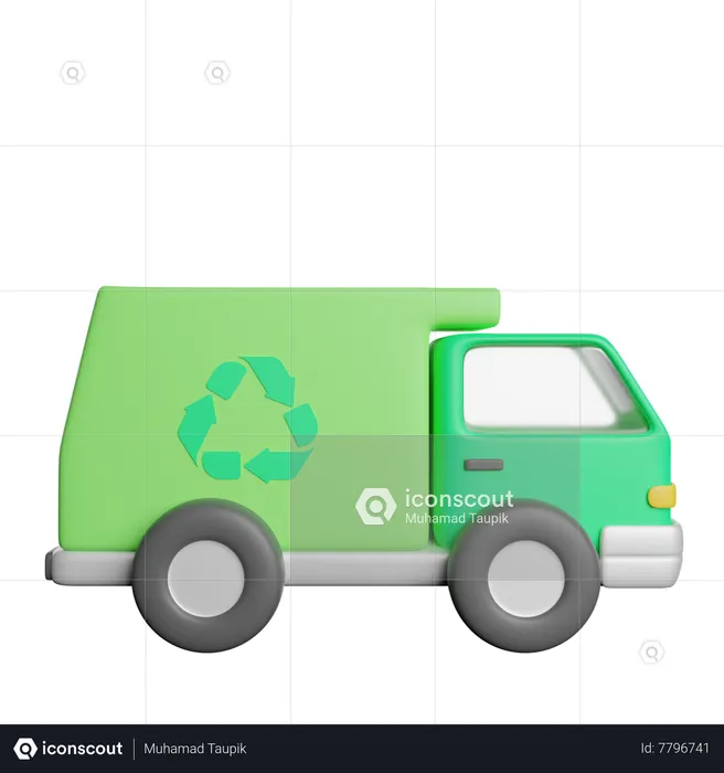 Recycling Truck 3D Icon download in PNG, OBJ or Blend format