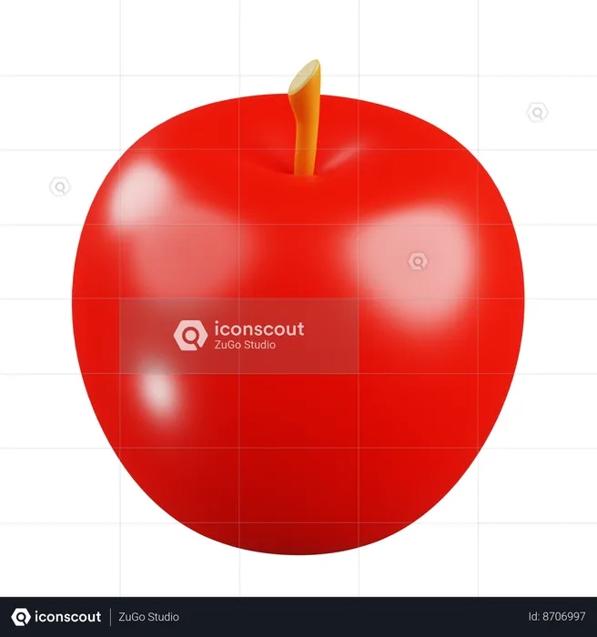 Red Apple  3D Icon