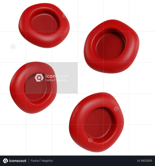 Red Blood Cells In Blender  3D Icon
