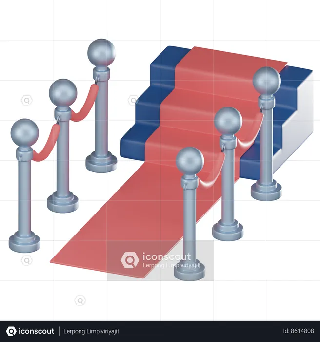 Red Carpet Entry  3D Icon