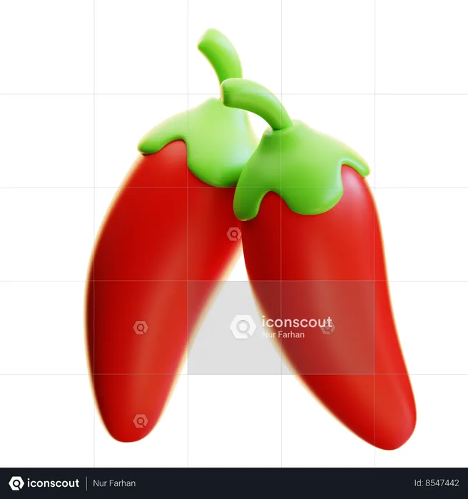 RED CHILI  3D Icon