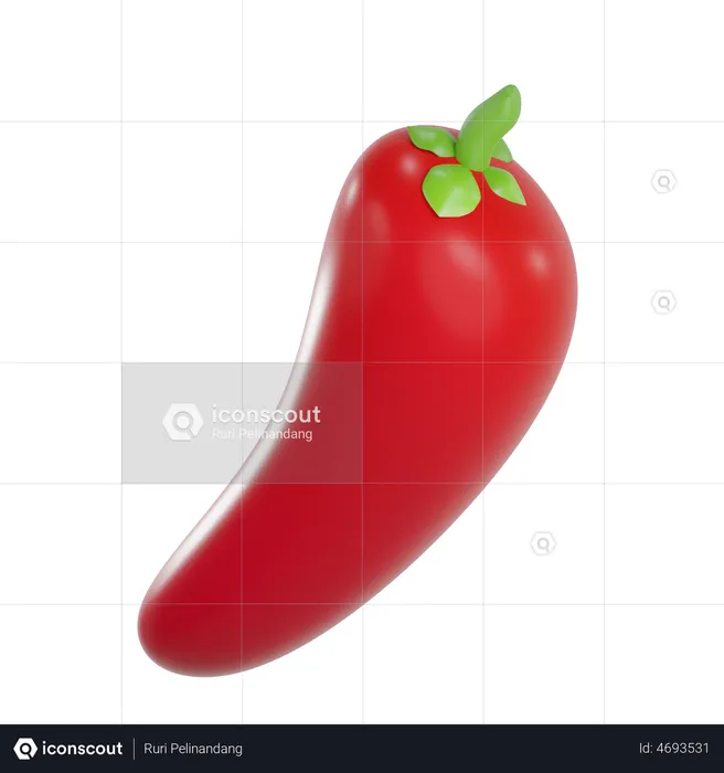 Red Chili  3D Illustration