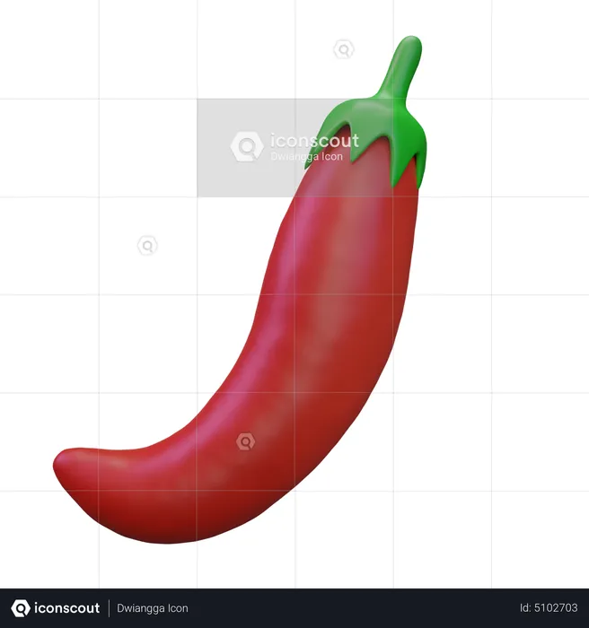 Red Chillies  3D Icon