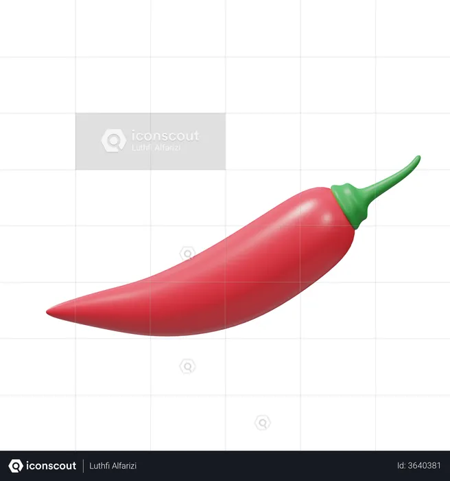 Red Chilly  3D Illustration