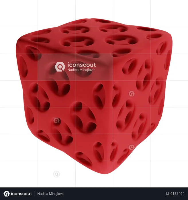 Red Cube  3D Icon