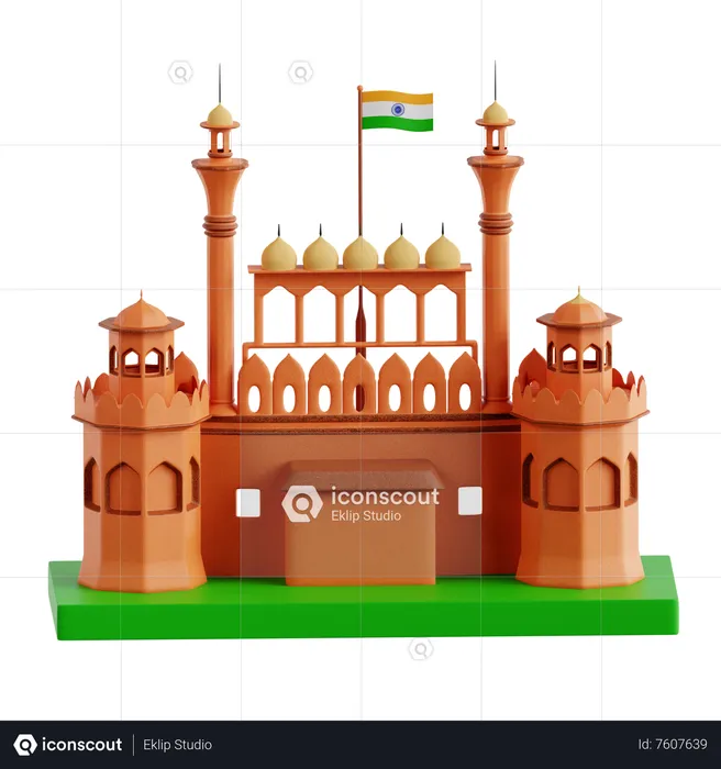 Red Fort  3D Icon