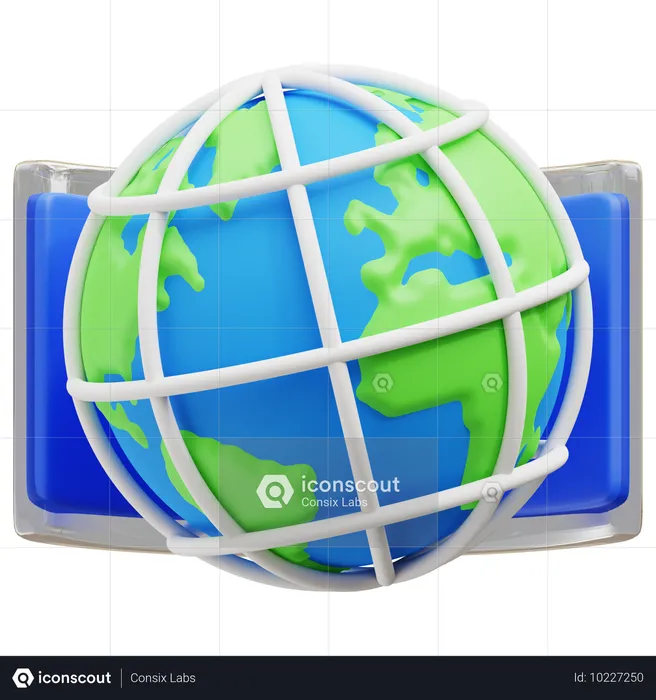 Red global  3D Icon