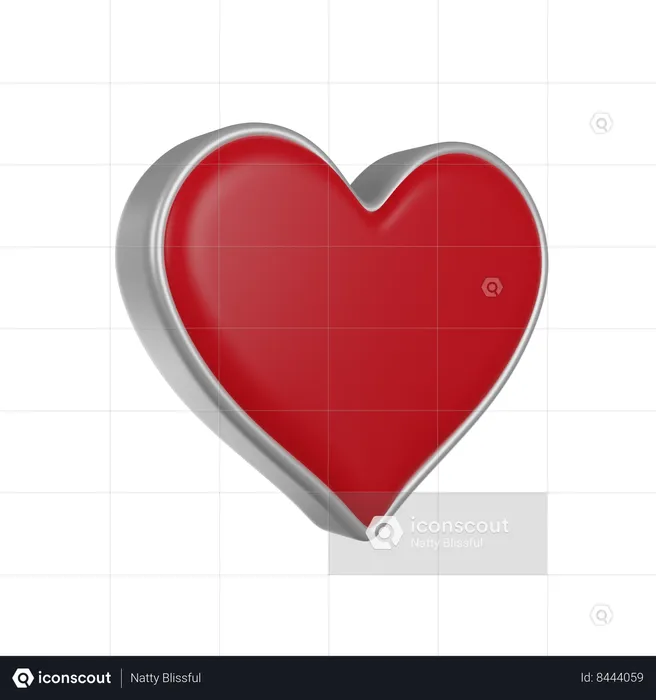 Red heart  3D Icon