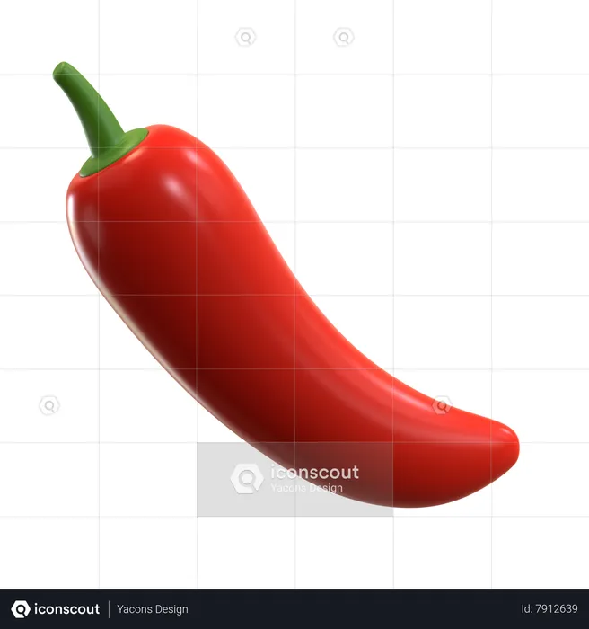 Red Hot Chilli  3D Icon